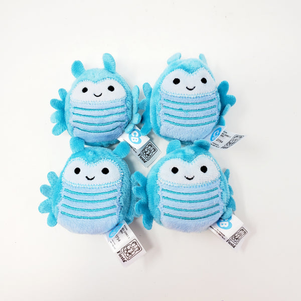 Snugglies Cutie Beans Series 3 Blue Pill Bug Lot of 4 Loose No Case